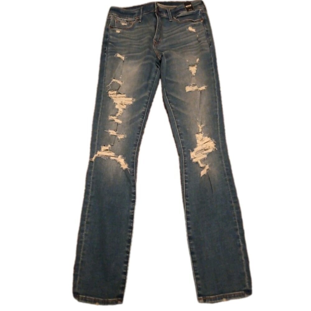Abercrombie & Fitch Jeans Women's Size 29/ 8 Super Skinny mid  Rise Destroyed